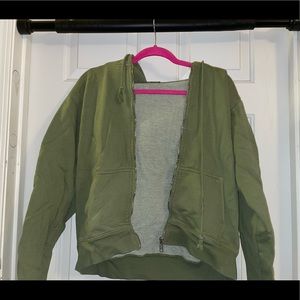 Brandy Melville John Galt green Christy hoodie